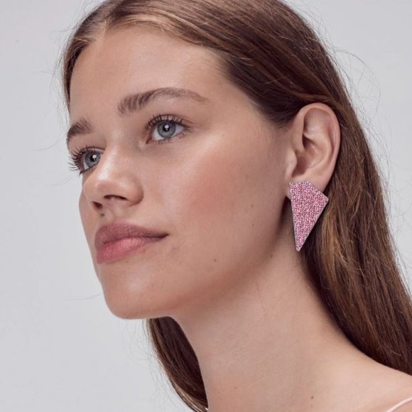 For Love And Lemons Jewelry - NWT For Love and Lemons Robin Crystal Earrings in Pink